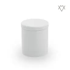 Pote de Porcelana Branca Para Banheiro Com Tampa 10cm Porta Algodão Higiene Porta Bijuterias