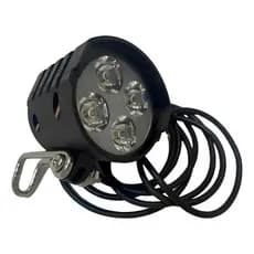 Farol Refletor  Bicicleta Elétrica E Patinete Com Buzina Preto