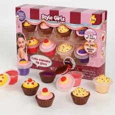 Kit 8 Cupcake Gloss. Estilo Girls Infantil Kids Hidratante Labial, Batom, 8 Brilhos Labial, gloss com Formato de Cupkes