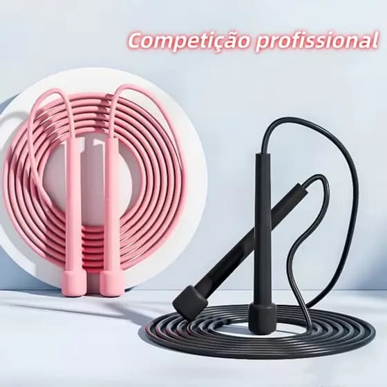 Corda de Salto de Velocidade para Perda de Peso e Fitness Profissional Masculino e Fem com Empunhaduras de 12cm
