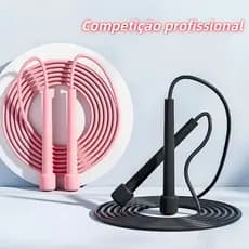 Corda de Salto de Velocidade para Perda de Peso e Fitness Profissional Masculino e Fem com Empunhaduras de 12cm