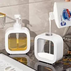 Dispensador De Shampoo Desinfetante de Branco transparente Simples Para As Mãos
