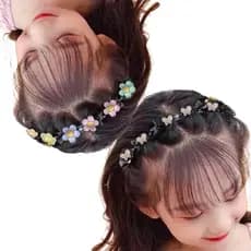 Kit 2 Tiara de Flor Penteado Infantil Florzinha Menina Arco Luxo Acessórios De Cabelo Infantil