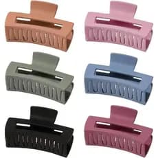 Kit 4 Presilha de Cabelo Grampo Quadrado Tubarão Acessórios De Cabelo Para Mulheres 6.5 cm