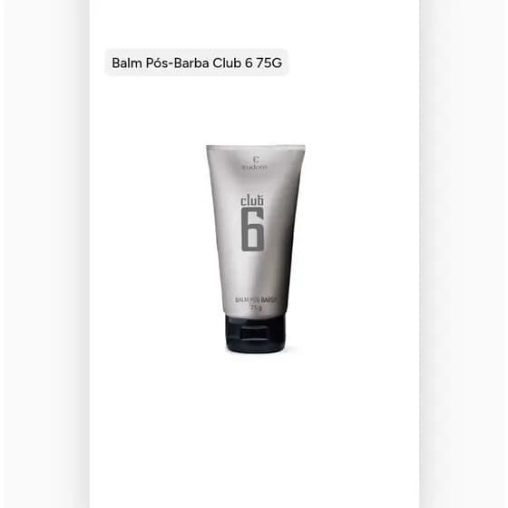 BALM PÓS BARBA CLUB 6 EUDORA 75 GRAMAS