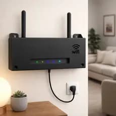 Suporte Organizador para Roteador Modem Wi-Fi Instalação Fácil na Parede