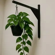 Suporte Para Pendurar Vaso Jardim Vertical De Planta Aço Galvanizado Branco e Preto