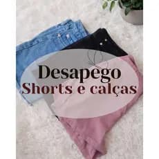 Calça alfaiataria- shorts jeans -csaia jeans tamanho 36- PEÇAS UNICAS- DESAPEGO