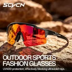SCVCN Óculos De Ciclismo Elegantes , Sol Leves Para Uso Externo , Lentes De Alto Contraste , À Prova De Vento Corrida E