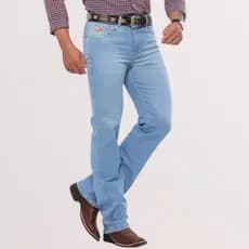 Calça MASCULINA Country Tradicional Jeans Grosso Rodeio Montaria Jeans Premium Elastano