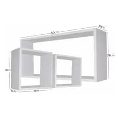 Kit 3 Nichos Mdf 15mm Branco Sala Quarta Banheiro Decoração