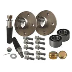 Par de Cubo Completo Vw 5x100 P/ Carretinha Reboque com Ponta de Eixo de 210mm