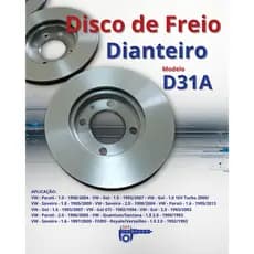 Par De Discos De Freio Dianteiro Vw Gol G4 2005 2006 2007