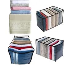 Organizador De Guarda-Roupa Dobrável Para Toalhas Roupas Calças