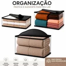 Caixa Saco Organizador Edredom Coberta Casaco Toalha Guarda Roupa Closet Armário Anti-Poeira Umidade