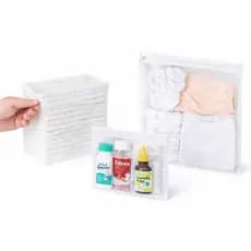 Kit 6 Peças Maternidade 2 Saquinhos Organizadores + 2 Porta Fralda + 2 Porta Remédio Necessaire