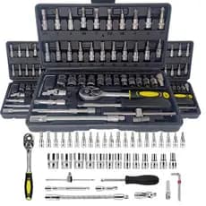 Kit Chaves Catraca Profissional Com Maleta Jogo De Soquetes Ferramenta Reversível 45 Peças
