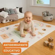 Tapete atividades Bebê Infantil Grande Sala 69X118  -  AMARELINHA BOHO