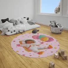Tapete Redondo Infantil 88x88cm | Quarto, Sala, Decoração | Sonhos nas Estrelas