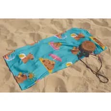 Toalha de Banho, Praia e Piscina 1,40x0,70 | Leve, Macia e Secagem Rápida | Capivara, Verão