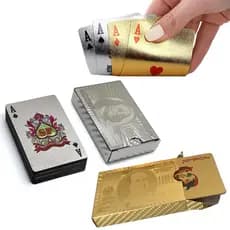 Kit Baralho Truco Personalizado Dólar Anti Rasgo A Prova De Água Dourado