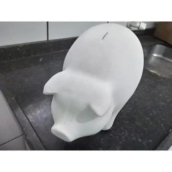 cofre de gesso porquinho para pintura artesanato