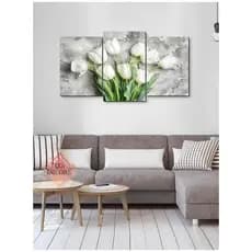 Quadro Decorativo tulipas brancas