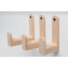 Ganchos De Madeira Kit Com 3 Unidades