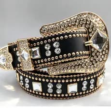 Cinto Feminino Country em Strass Brilhos Ocidental 水钻）（country