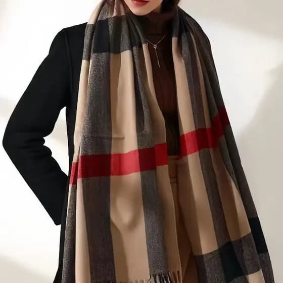 Cachecol Lenço de caxemira outono e inverno xale feminino cachecol uso duplo espessado para   240G长方形加厚围巾