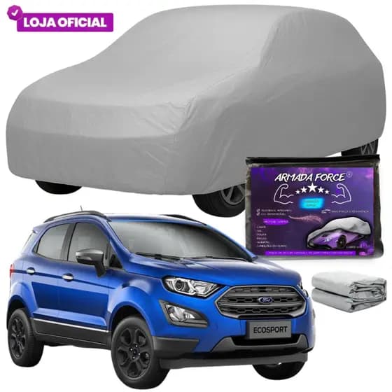 Capa Cobrir Carro Ecosport Forrada ARMADA FORCE 100% Impermeável Protege Sol Chuva Poeira ProteçãoUV