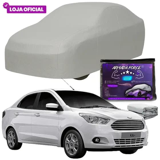 Capa Cobrir Ford Ka Sedan ARMADA FORCE Sem Forro 100% Impermeável Protege Sol Chuva Poeira Anti-UV