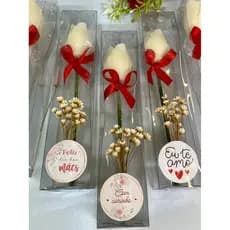 Vela Perfumada Flor Tulipa Presente Mãe Amor Lembrancinha