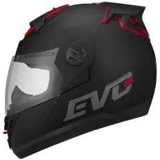 Capacete Para Moto Fechado Evo G8 Com Viseira Cristal Motoqueiro Masculino Feminino Preto Solid