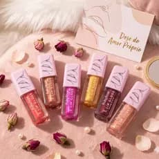 Lip Gloss Brilho Labial Com Glitter Ruby Rose