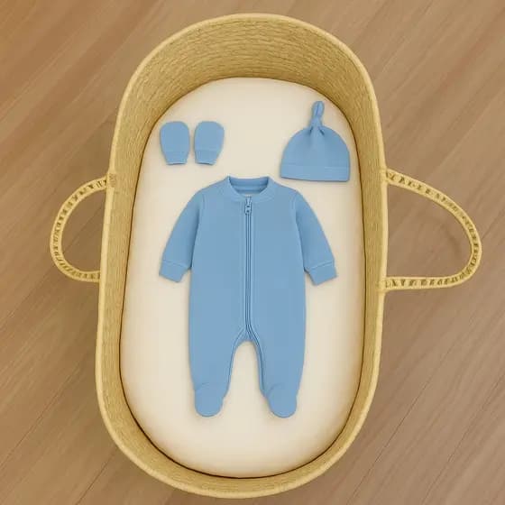 Conjunto Saida Maternidade Basic Recem Nascido Menino Menina 3 peças 100% Algodão