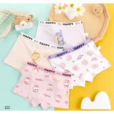 Kit 3-6 Calcinha Shortinho Feminina Infantil Boxer Calcinhas Algodão Confortável Estampas Sortidas