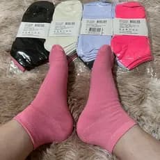 Kit 12 Pares De Meias curtas femininas em diversas cores