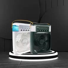Refrigerador De Ar Ventilador Umidificador Portátil Com Led Reservatório De Água Led Usb