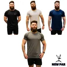 Kit com 4 Camiseta Masculina Dry Fit Academia Treino Corrida Esporte