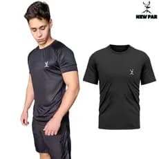 Camiseta Dry Fit Masculina Treino Academia Esporte Exercícios New Par Camisa Corrida Camisetas Ciclismo Camisas Básica Blusa Lisa Casual Fitness Manga Curta Slim Bike Caminhada