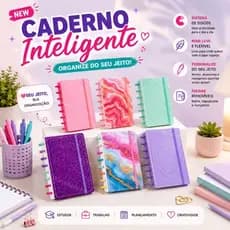 Caderno Inteligente com Discos Capa dura Estampada A5/B5/A4 Diário Agenda Planner 80 folhas
