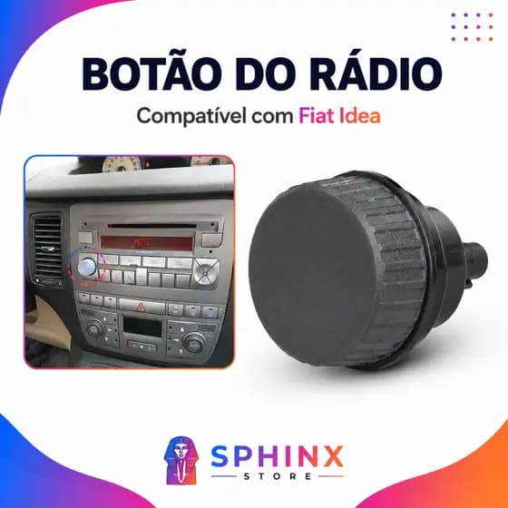 Botão do rádio do Fiat Idea botão rotativo padrão original