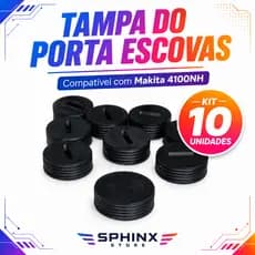 Kit de Tampas Porta Escova Carvão Makita 4100NH 4100NH2 4100NH3 MT410 MCC400 Compatível