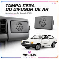 Par Tampa Cega Difusor De Ar Painel Saveiro Quadrado 87 A 94 gol parati voyage cinza ou preta