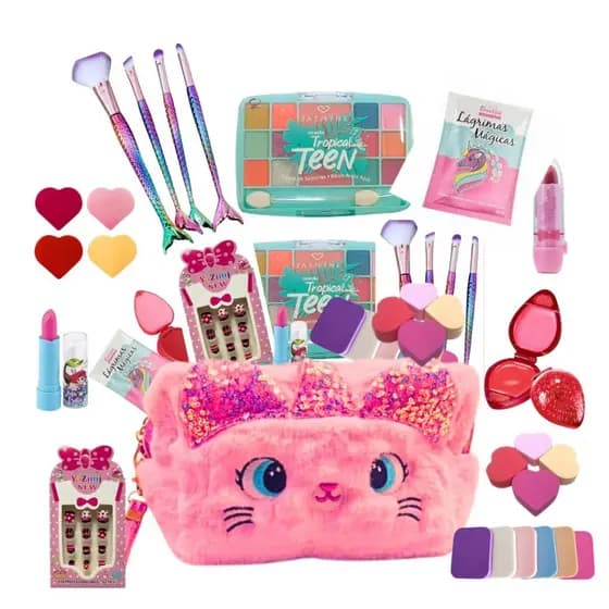Kit Maquiagem infantil Completa 11 itens