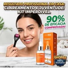 Kit Clareador  Melasma Mancha Dermaroller Microagulhamento  Sérum Vitamina C Iluminador  Hidratação facial