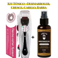Kit Pro MinoxDNA Tônico Capilar + Dermaroller Estímulo Capilar e Barba Antiqueda