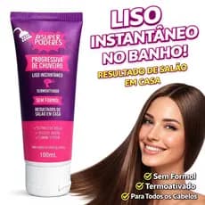 Progessiva de Chuveiro  Sem Formol Liso Instantâneo Antifrizz Hidratação Brilho Sedosos Resultados de Salão