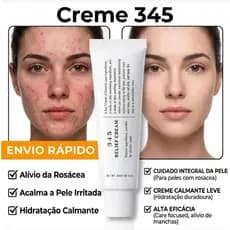 **Creme 345 Lakerain 50mg Original Hidratante Facial Pele Uniforme Skincare Premium